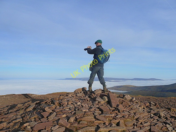 Photo 6"x4" Geographer on Pen y Fan 2 Craig Cwm Sere c2008
