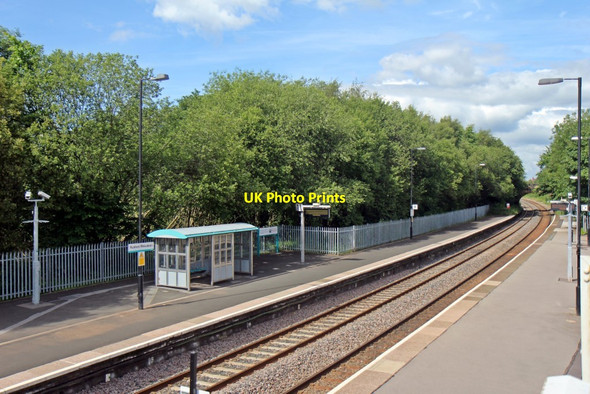 Photo 6"x4" Platform 1, Ruabon railway station Ruabon\/Rhiwabon c2014