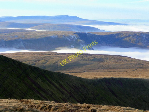 Photo 6"x4" View west from Pen y Fan Craig Cwm Sere c2008