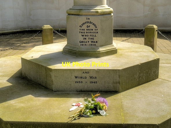 Photo 6"x4" War Memorial Base and Dedication Chorley\/SD5817 c2014