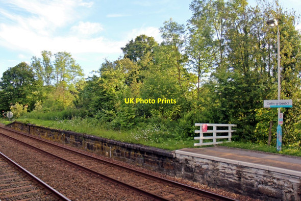 Photo 6"x4" Disused platform, Cefn-y-bedd railway station Cefn-y-bedd c2014