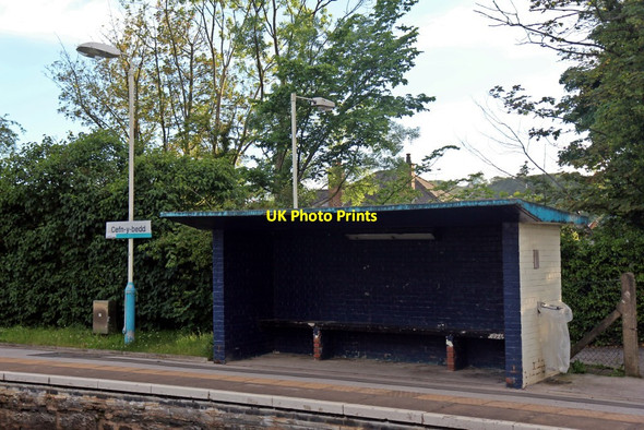 Photo 6"x4" Waiting shelter, Cefn-y-bedd railway station Cefn-y-bedd c2014