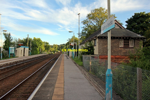 Photo 6"x4" Bidston-bound platform, Cefn-y-bedd railway station Cefn-y-bedd c2014