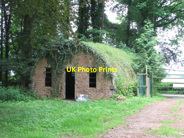 Photo 6"x4" WW2 Asbestos hut in Hockering Wood Hockering c2014