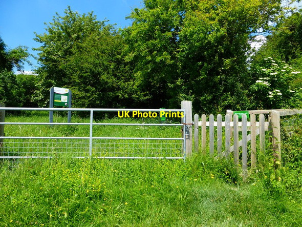 Photo 6"x4" Gate into Old Winchester Hill NNR Coombe\/SU6620 c2014