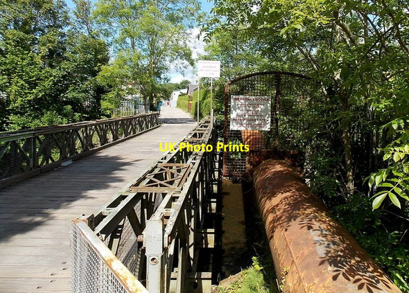 Photo 6"x4" Road bridge and pipe bridge over the Ely, Pontyclun Pontyclun c2014