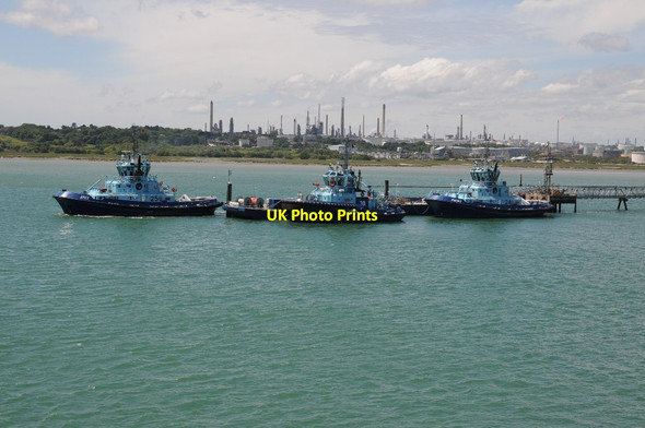 Photo 6"x4" Tugs on Fawley Marine Terminal Ashlett c2014