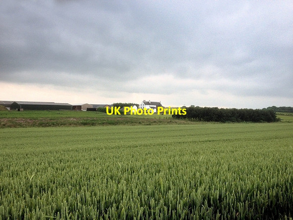 Photo 6"x4" Farmland near Glazebury Fowley Common c2014
