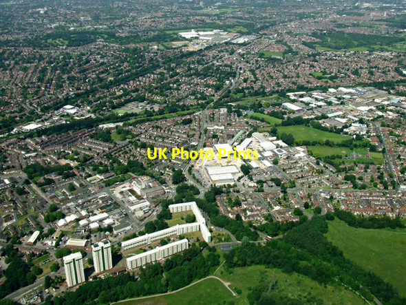 Photo 6"x4" Lancashire Hill from the air Stockport\/SJ8990 c2014