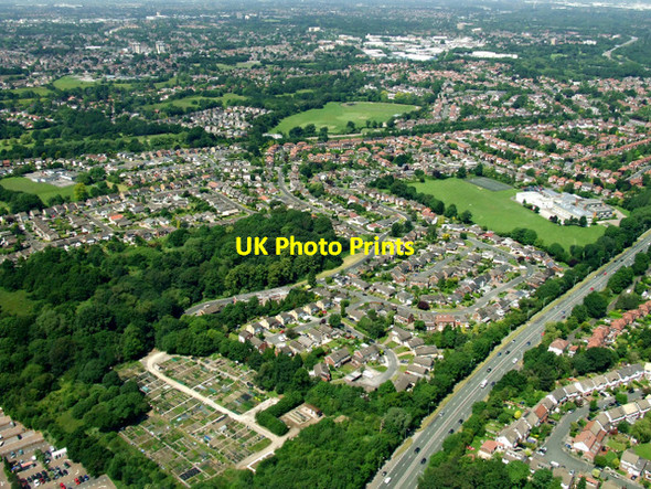 Photo 6"x4" Gatley from the air Cheadle\/SJ8688 c2014