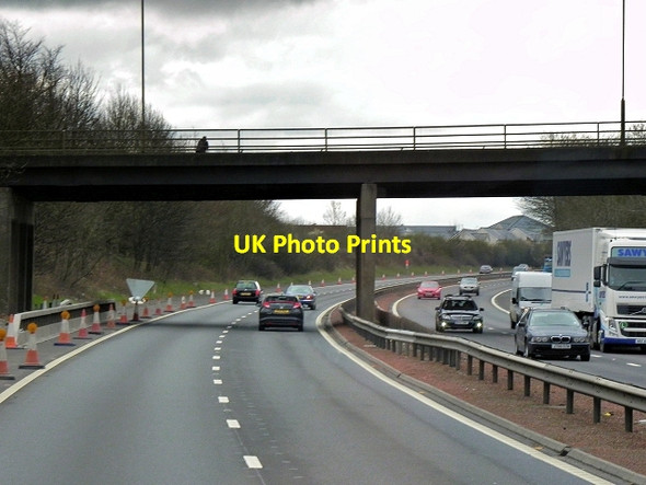 Photo 6"x4" Polmaise Road Bridge over Southbound M9 Stirling\/NS7993 c2014