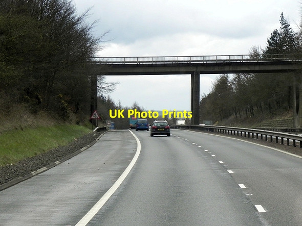 Photo 6"x4" Southbound M80, Myothill Road Bridge Denny c2014