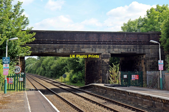 Photo 6"x4" Castle Road bridge, Flint railway station Flint\/Y Fflint c2014