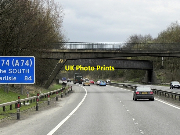 Photo 6"x4" Bridges over Southbound M74 near Haughead Hamilton\/NS7255 c2014