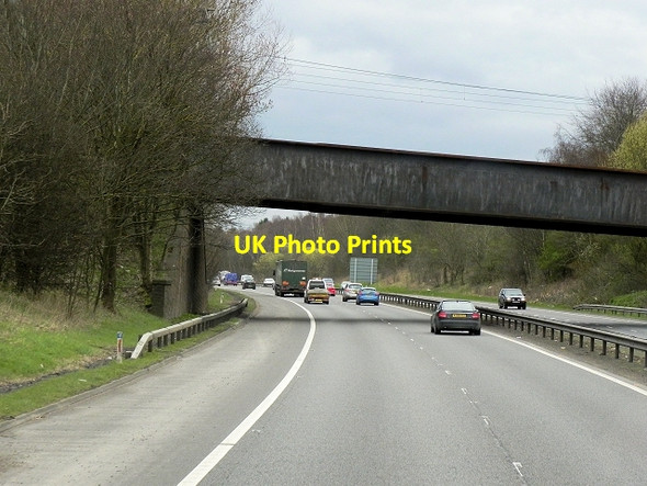 Photo 6"x4" Railway Bridge over M74 near Haughead Motherwell c2014