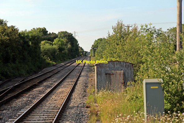 Photo 6"x4" Looking north, Pen-y-ffordd railway station Penyffordd c2014
