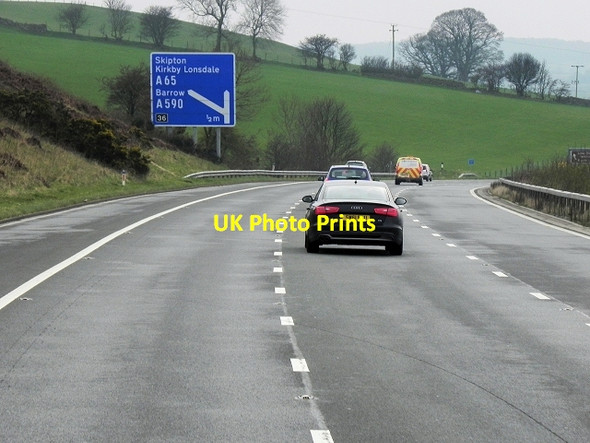 Photo 6"x4" Southbound M6, North of Junction 36 Crooklands\/SD5383 c2014