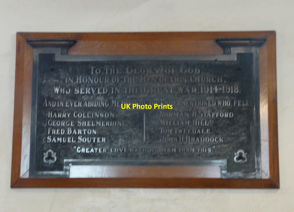 Photo 6"x4" WWI memorial in Gee Cross Methodists Hyde\/SJ9494 c2014