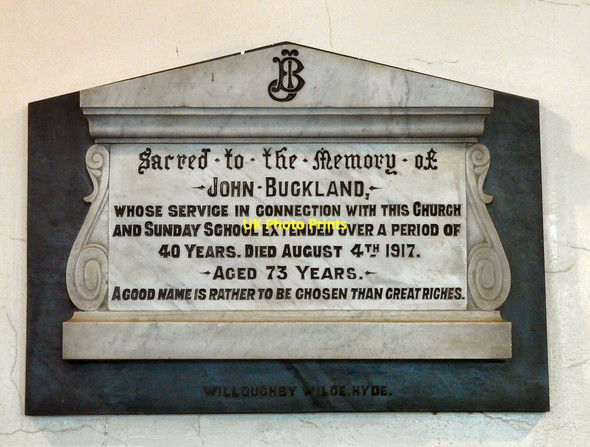 Photo 6"x4" Memorial to John Buckland Hyde\/SJ9494 c2014