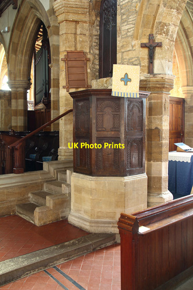 Photo 6"x4" St Mary, Gayton - Pulpit Gayton\/SP7054 c2015
