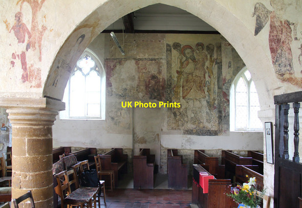 Photo 6"x4" St Botolph, Slapton - Wall painting Abthorpe c2015 P1