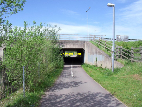 Photo 6"x4" Cycle path under the A50 Cavendish Bridge c2015