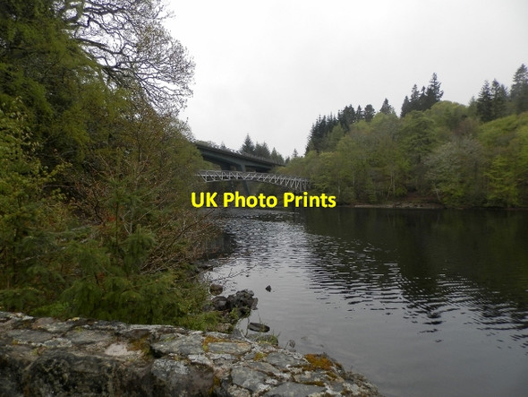 Photo 6"x4" The Clunie and Coronation Bridges over Loch Faskally Pitlochry c2015