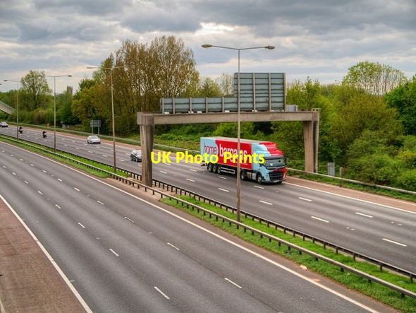 Photo 6"x4" M6 Motorway, Looking South from Lydiate Lane Bridge Leyland c2015