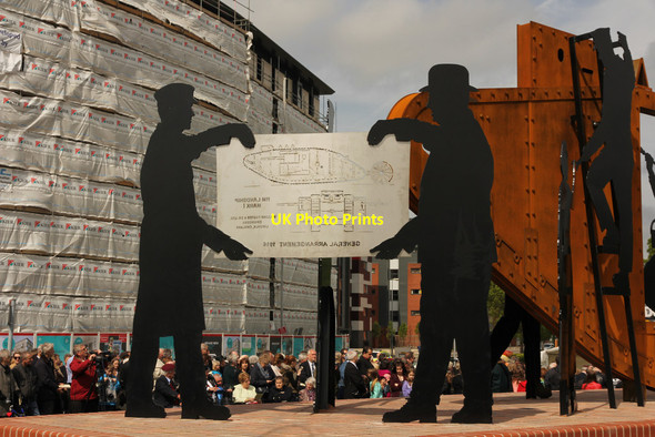 Photo 6"x4" Lincoln Tank Memorial unveiling ceremony Lincoln c2015 P3