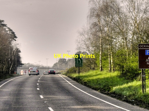 Photo 6"x4" Sliproad to A3 from M25 Junction 10 Wisley c2015