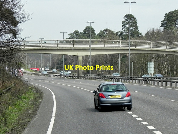 Photo 6"x4" Footbridge over Portsmouth Road at Ockham Common Bridge End\/TQ0757 c2015