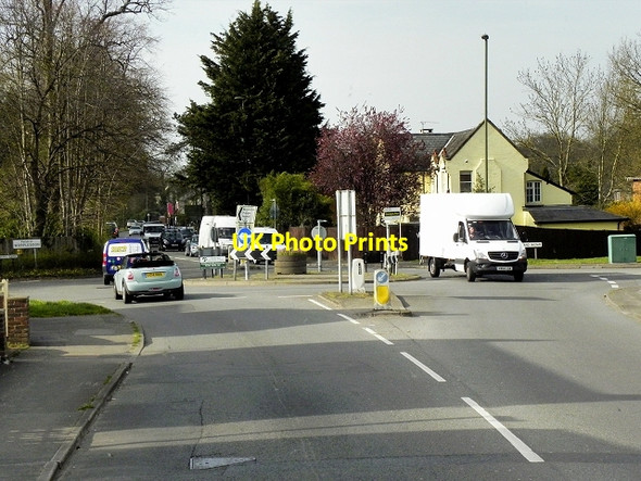 Photo 6"x4" Roundabout at Worlesdon Road\/Keens Lane Junction Jacobs Well c2015