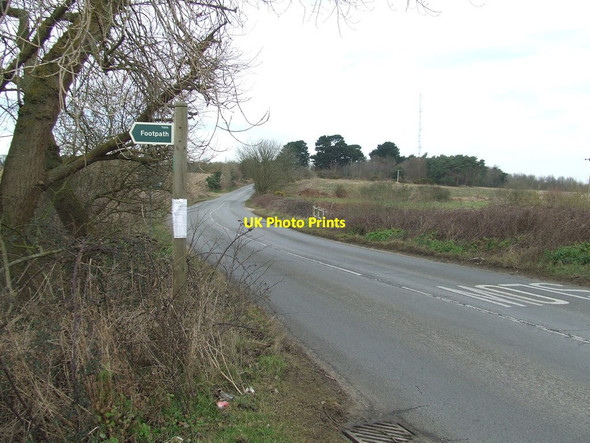 Photo 6"x4" Footpath Sign On Lovers Lane Leiston c2015