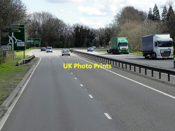 Photo 6"x4" Staines Bypass, Approaching The Crooked Billet Staines c2015