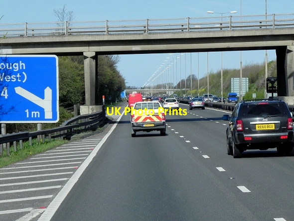 Photo 6"x4" Westbound M4, Wood Lane Bridge Eton c2015