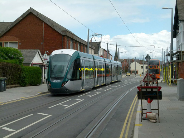 Photo 6"x4" Tram on test on Chilwell High Road Beeston\/SK5236 c2015