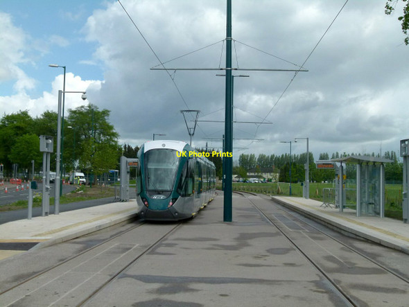 Photo 6"x4" Test tram at University Boulevard tram stop Beeston\/SK5236 c2015