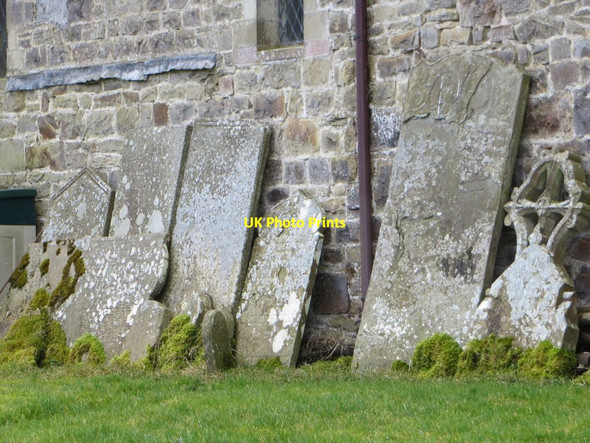 Photo 6"x4" Headstones by the Church Llanfihangel-nant-Melan c2015
