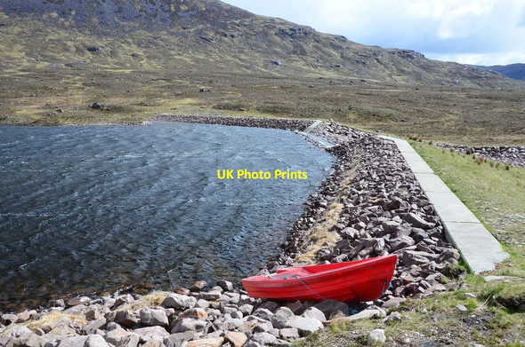 Photo 6"x4" Dam, Loch Coire nan Arr Sanachan c2015