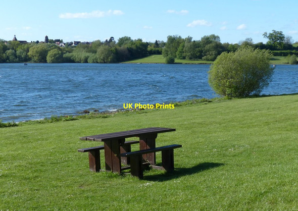 Photo 6"x4" Picnic bench at Draycote Water Toft\/SP4770 c2015