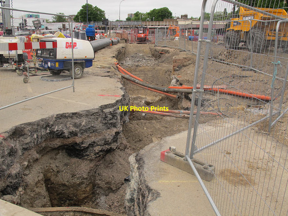 Photo 6"x4" Utility trench Lewisham c2015