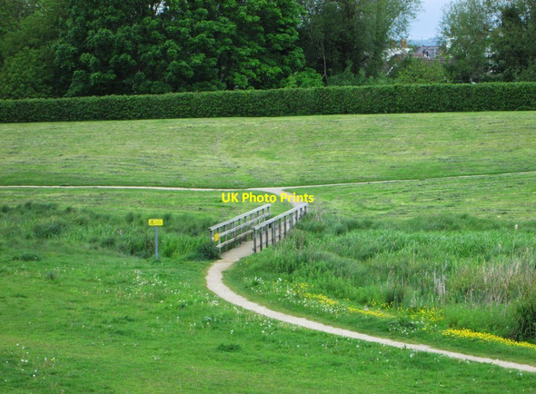 Photo 6"x4" Footbridge in Cox's Meadow, Cheltenham, Glos Cheltenham c2015