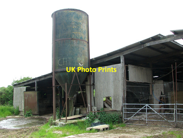 Photo 6"x4" Sheds and silo at Fen Farm Mundham c2015