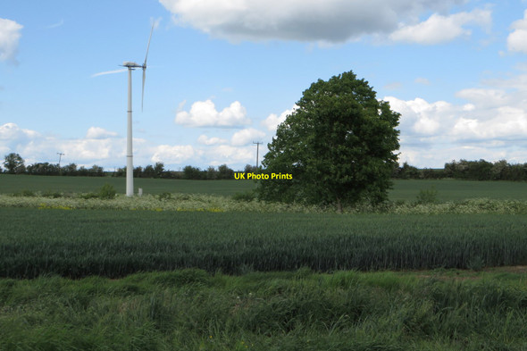 Photo 6"x4" Wind turbine by Green End Farm Great Barford c2015