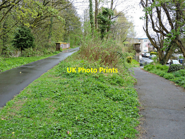 Photo 6"x4" Site of Lanarkshire and Dunbartonshire Railway Bowling station Erskine c2015