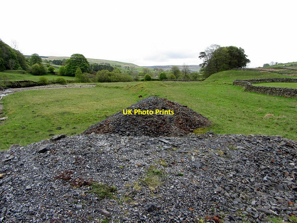 Photo 6"x4" Mine spoil heaps by River South Tyne Garrigill c2015