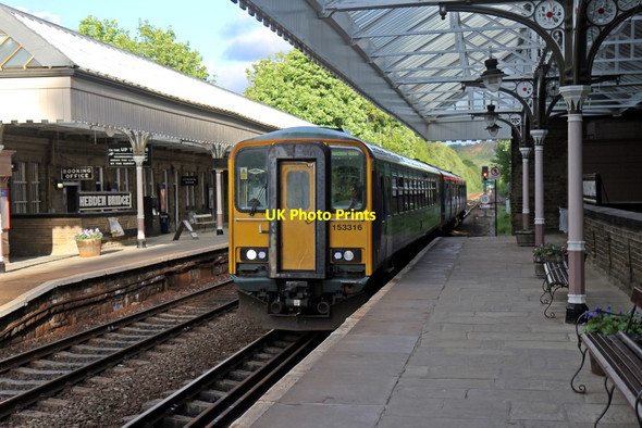 Photo 6"x4" Northern Rail Class 153, 153316, Hebden Bridge railway station Hebden Bridge c2015