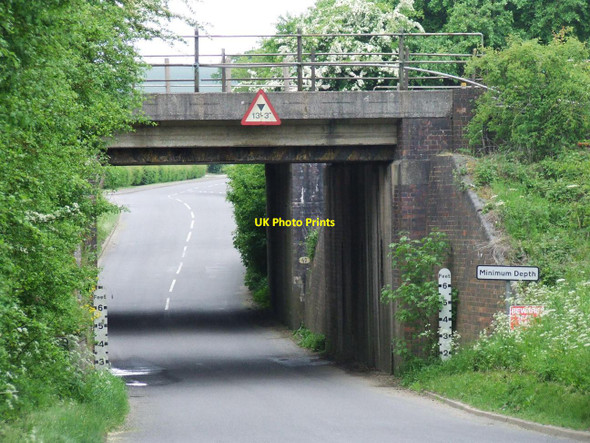 Photo 6"x4" Railway bridge over Station Road Fenny Compton c2010