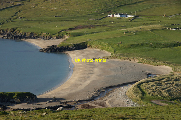 Photo 6"x4" Early morning sun on Norwick beach Kirkaton c2015