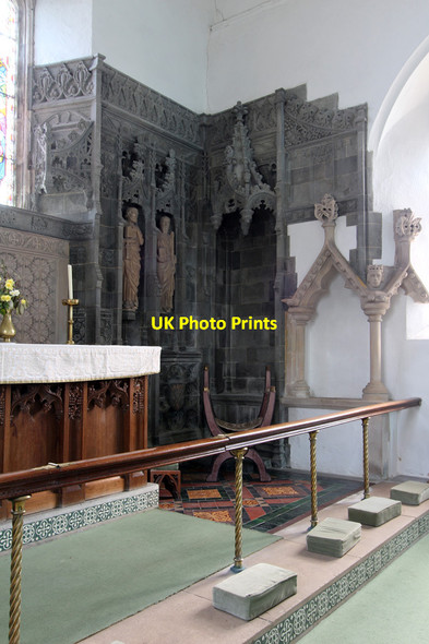 Photo 6"x4" St Andrew, Bramfield - Sanctuary Bramfield\/TM4073 c2015 P1
